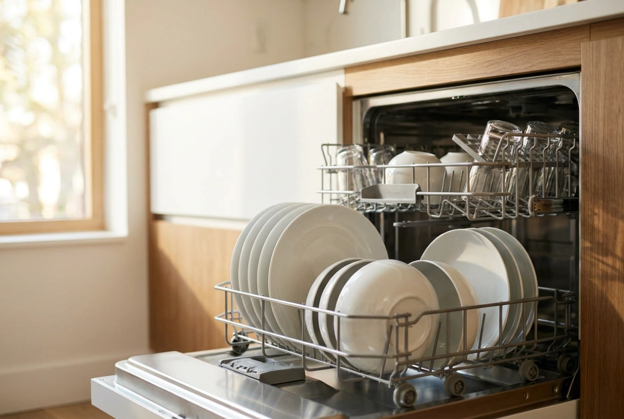 Optimising Small Built-In Dishwashers: The Physics of Efficient Plate Loading