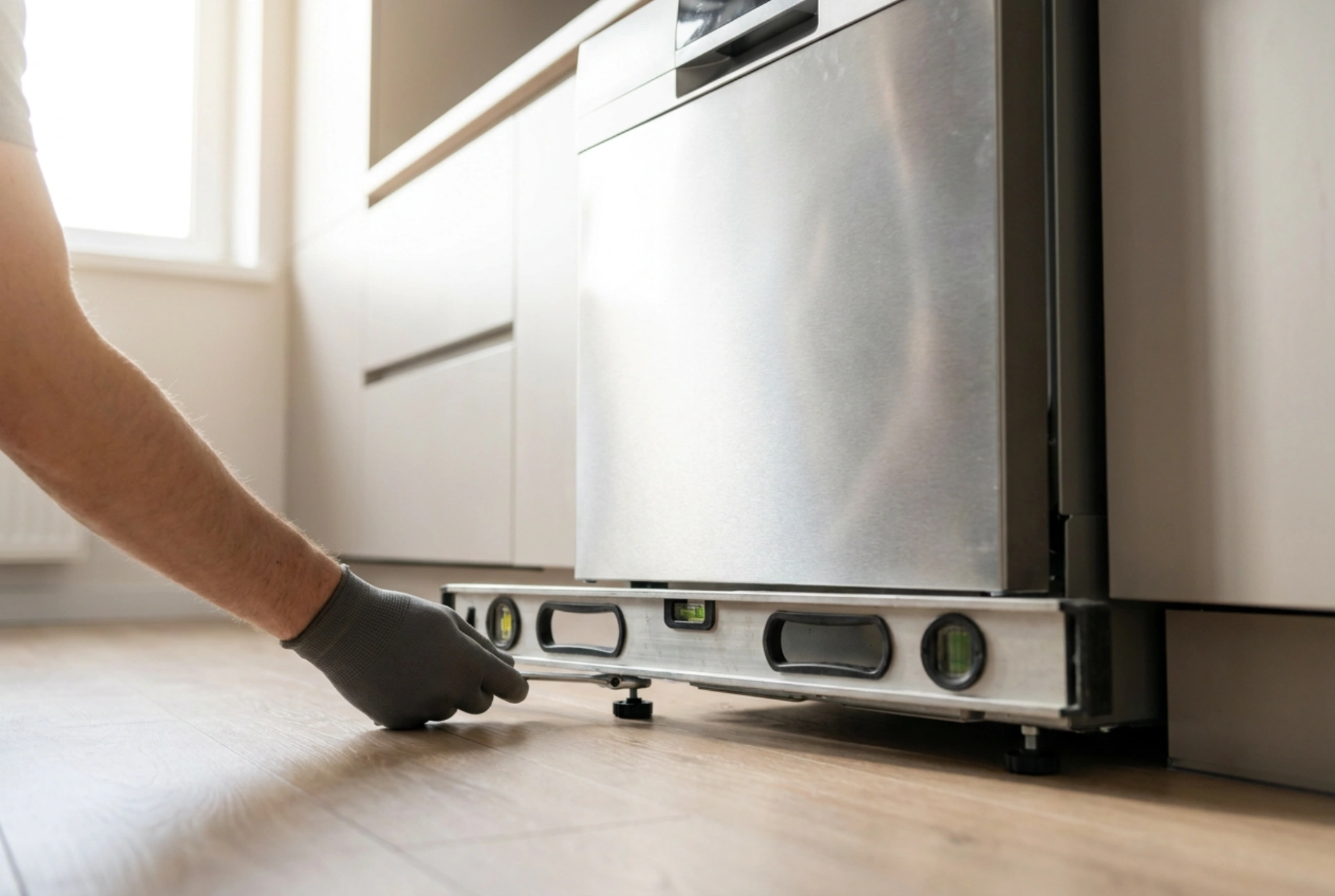 How to Install an Integrated Dishwasher and Level It Correctly