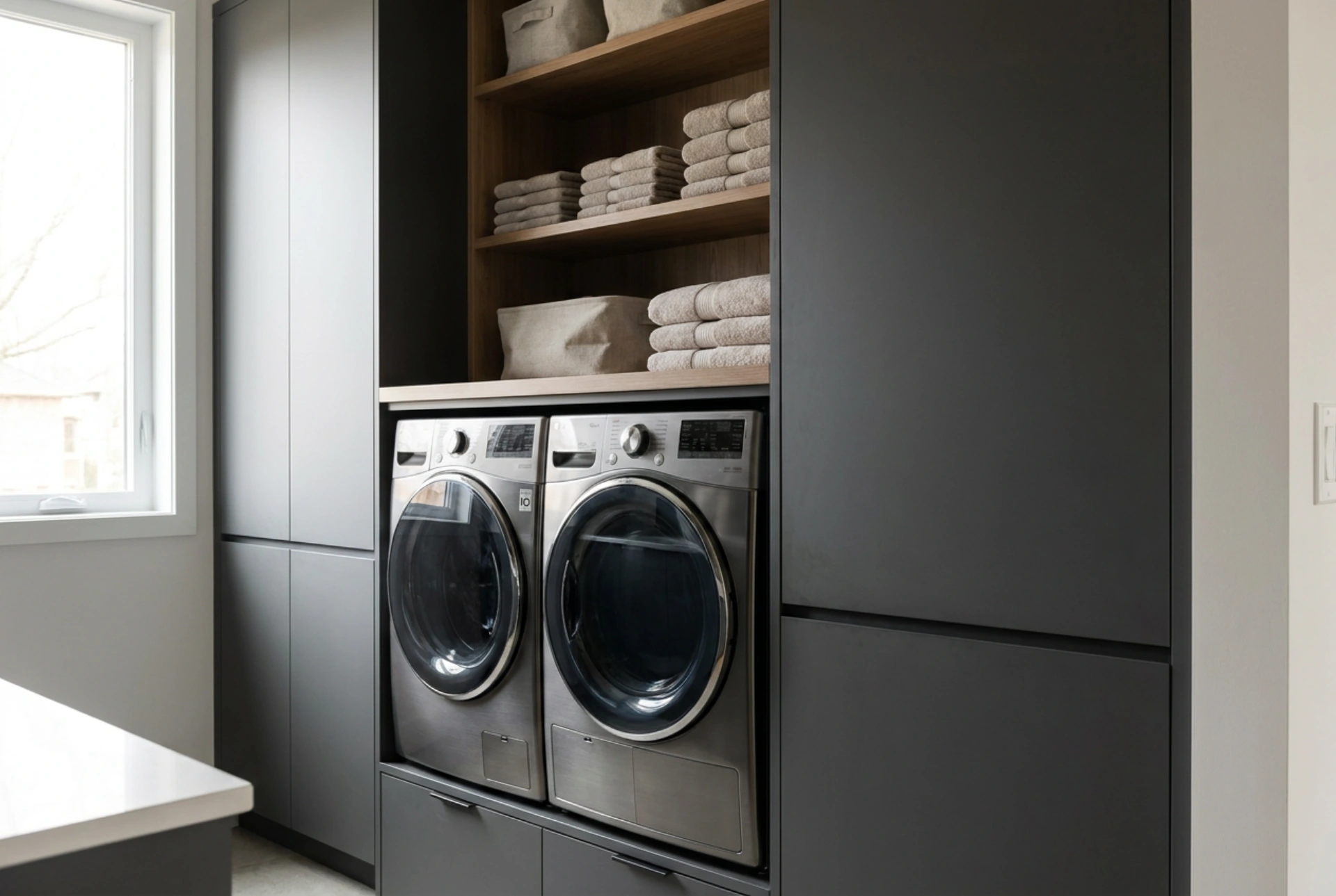 Built-In Washer and Dryer: Designing Cabinetry for Easy Servicing