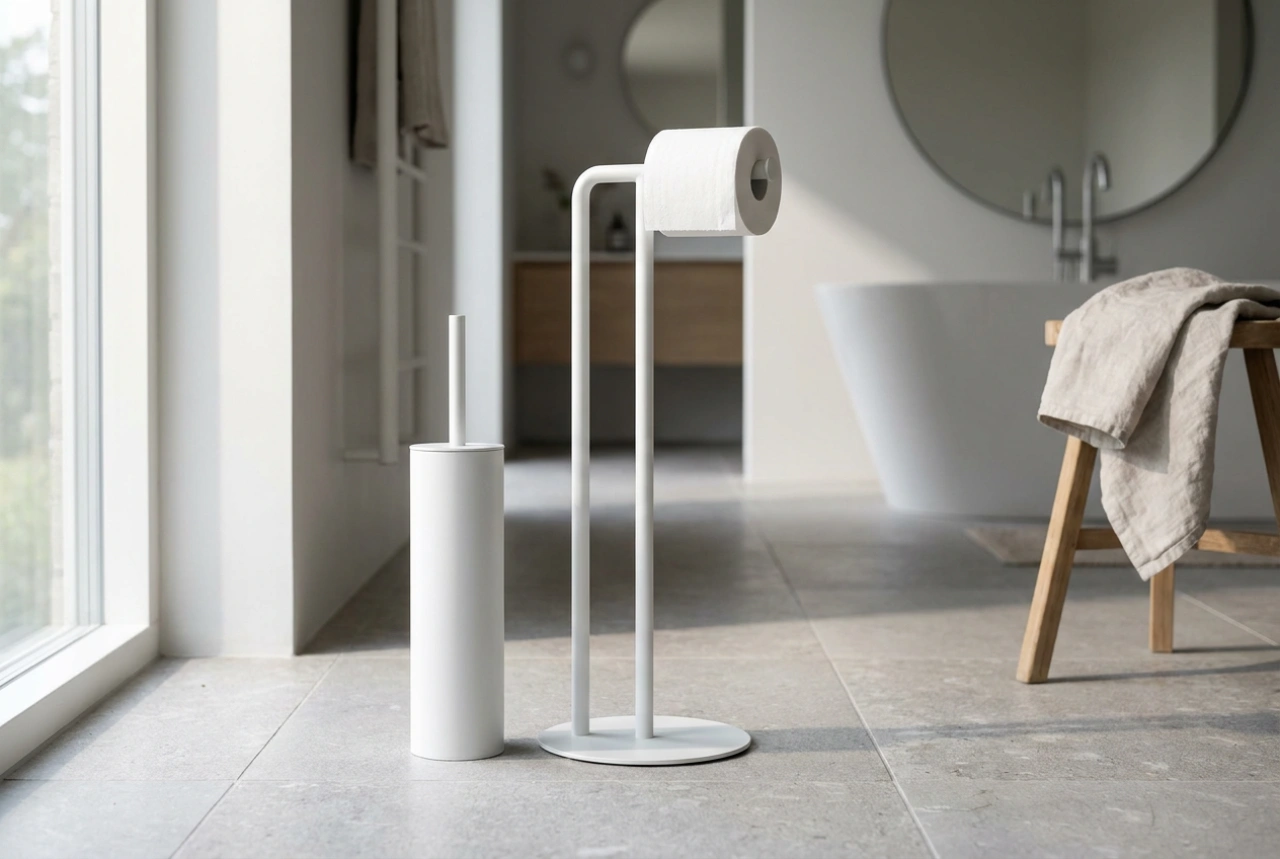How to Position a Toilet Paper and Brush Stand Hygienically