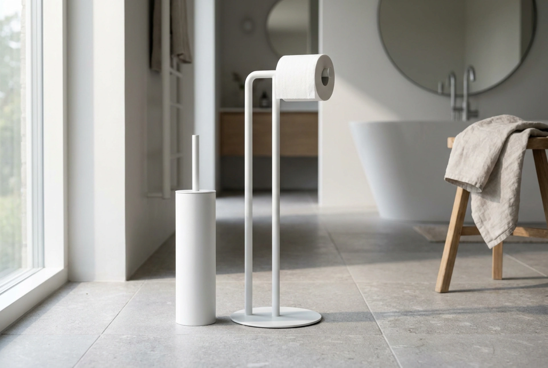 How to Position a Toilet Paper and Brush Stand Hygienically
