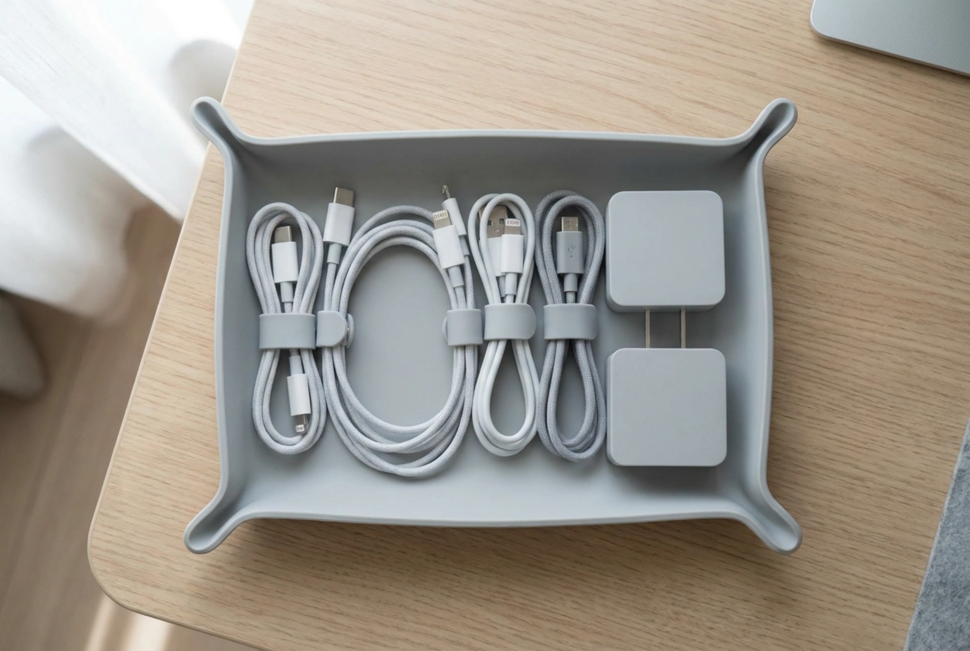 How to Organize Cables and Chargers in a Single Desk Organizer