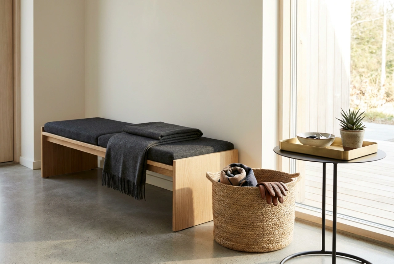How to Divide an Entryway Bench Set into Functional Zones