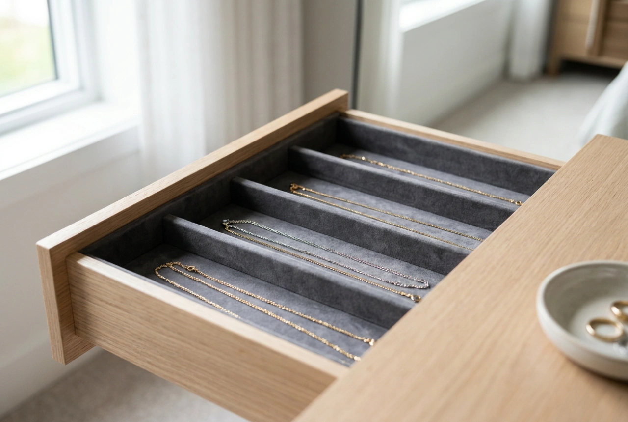 How to Store Jewelry in a Drawer Without Tangling Chains
