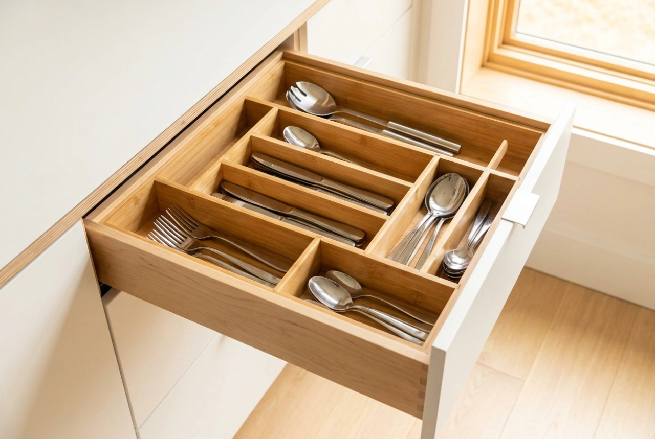 Adjustable Cutlery Organisers and Adapting to Various Drawer Widths