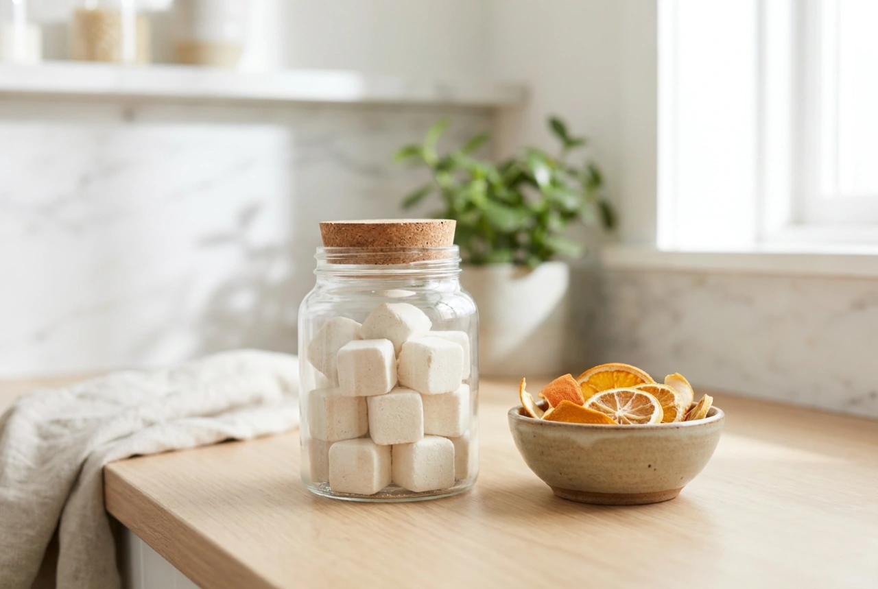 Homemade dishwasher tablets and the drying technique that improves durability