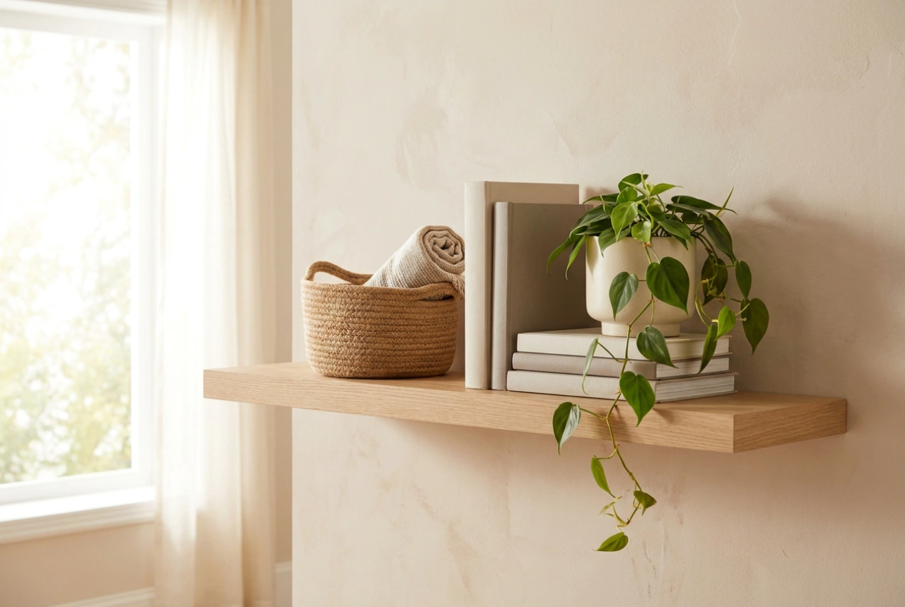 Hanging Shelves in a Child's Room: Strategic Organization at Height