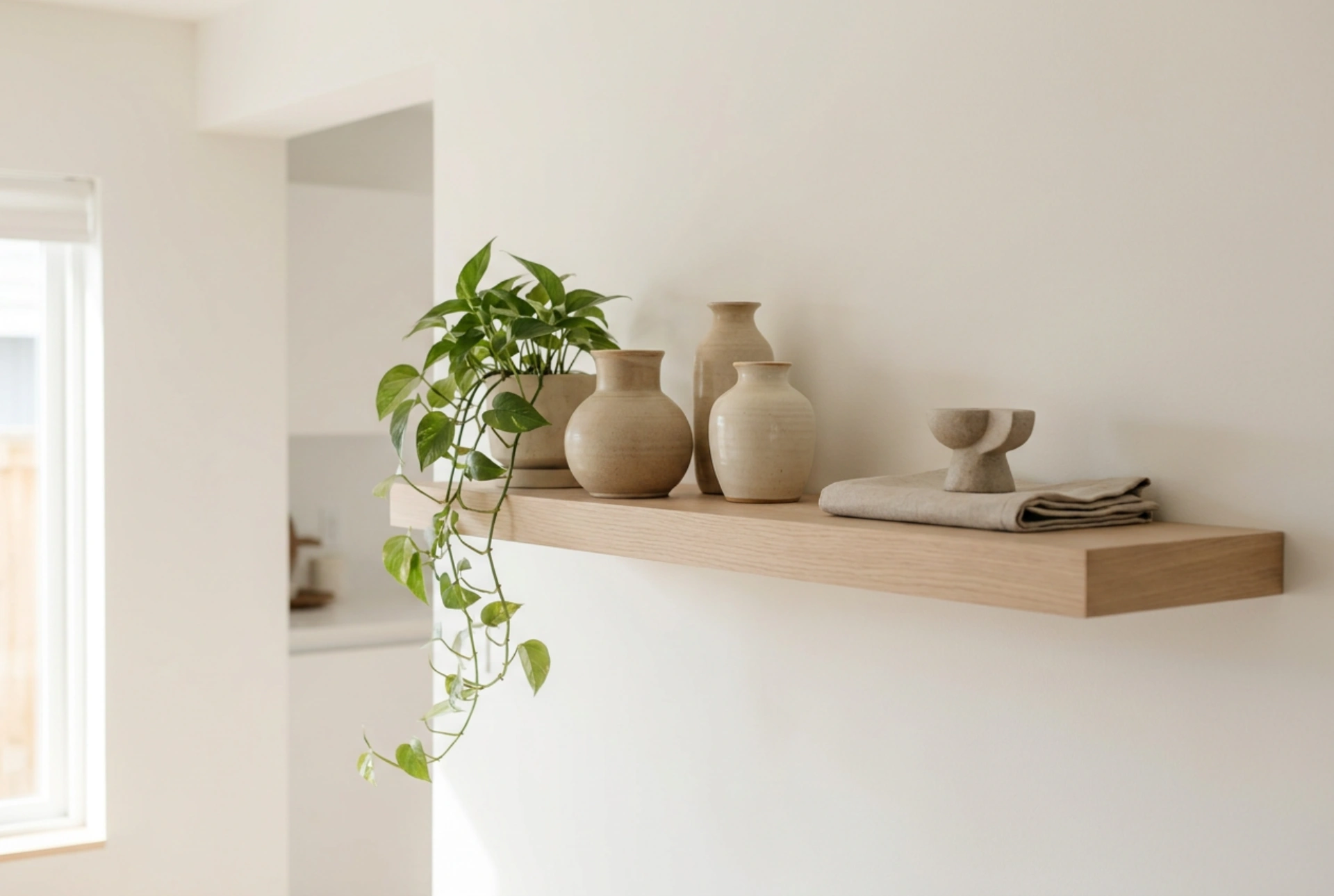 Styling and Organising Floating Shelves in the Living Room