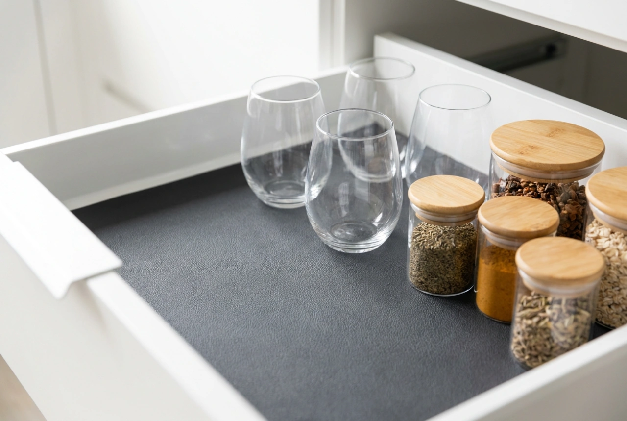 How Anti-Slip Cabinet Liners Stabilize Pantry Goods and Glassware