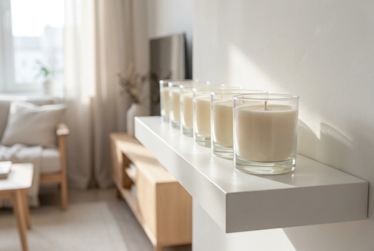 Glass Candle Containers Help Organise Home Decorations