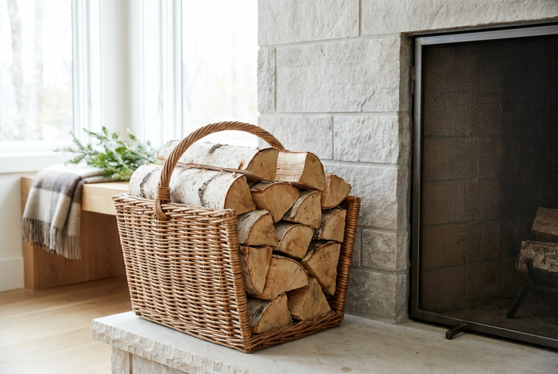 Wicker Firewood Baskets: Organizing Your Hearth and Managing Wood Debris