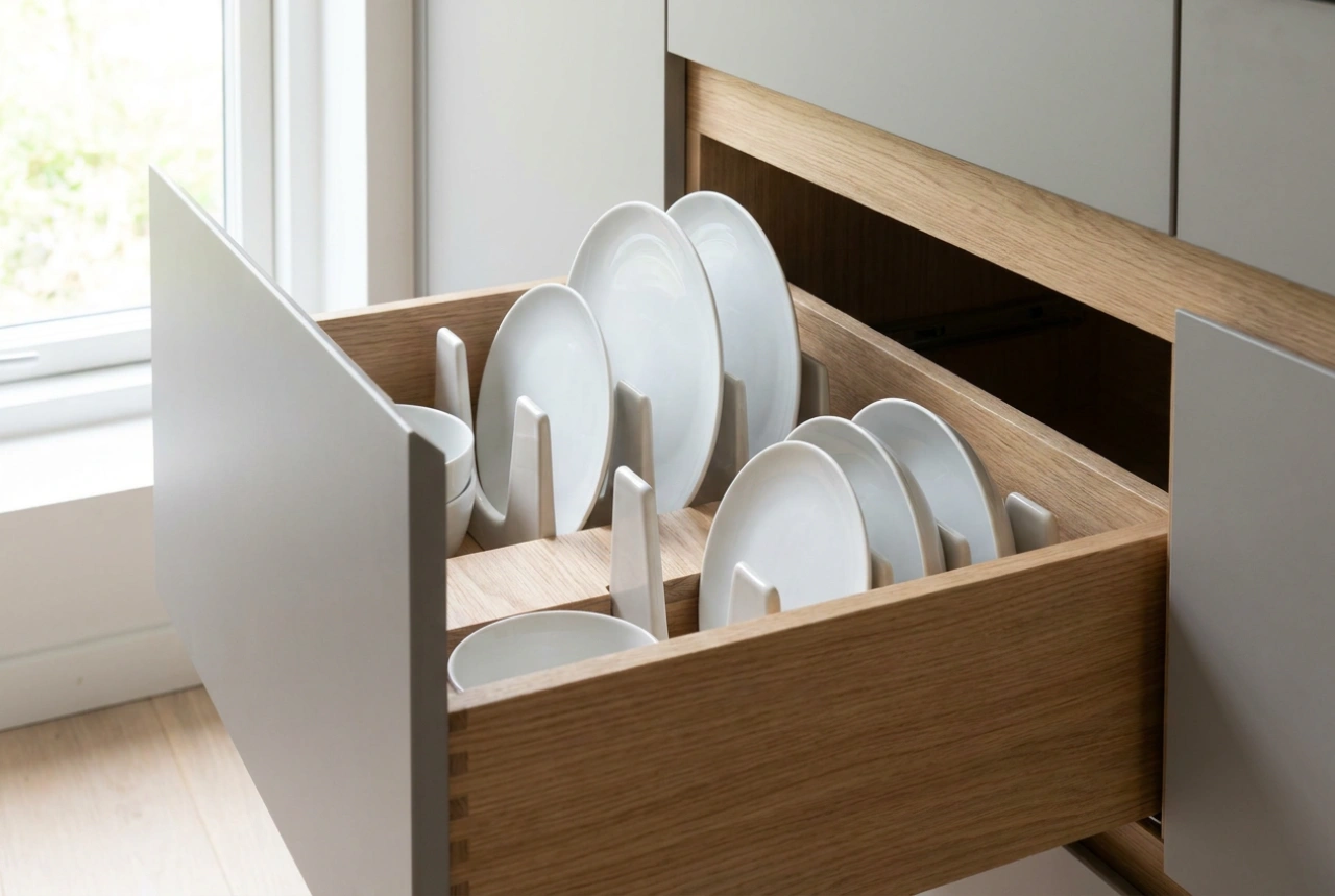 How to Secure Plates in a Kitchen Drawer Insert