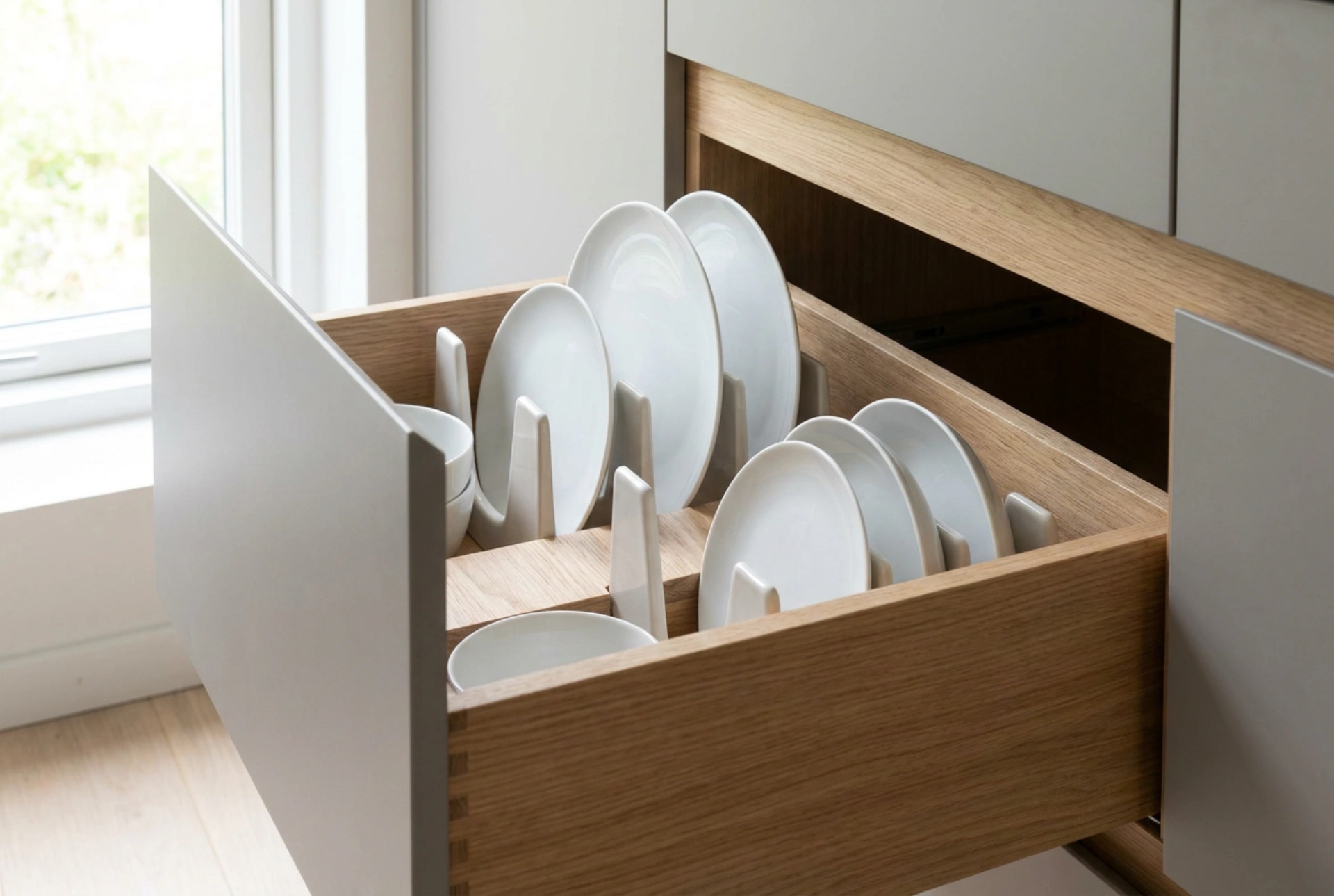 How to Secure Plates in a Kitchen Drawer Insert