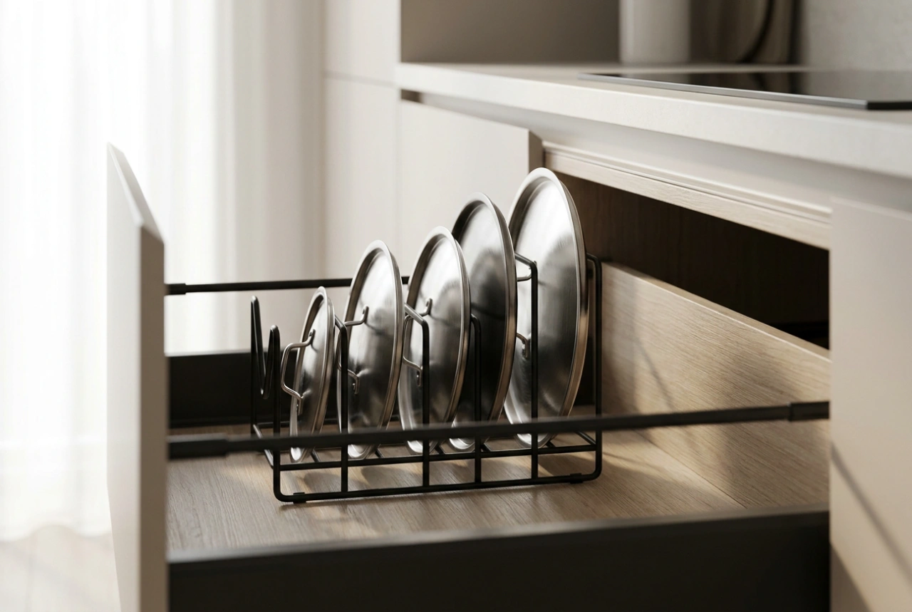 How to Organise Pot Lids in a Practical Organiser