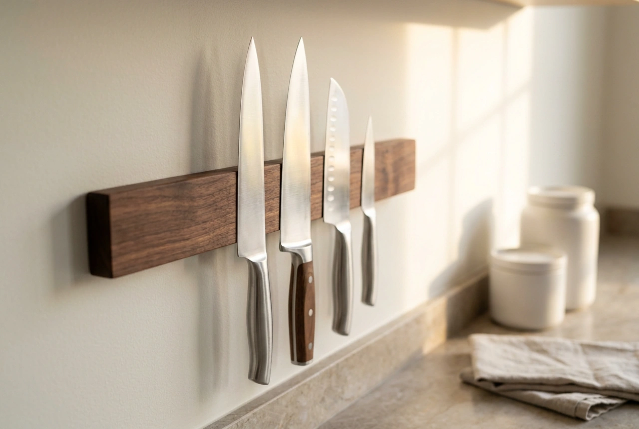 How to Safely Organize Knives on a Magnetic Strip
