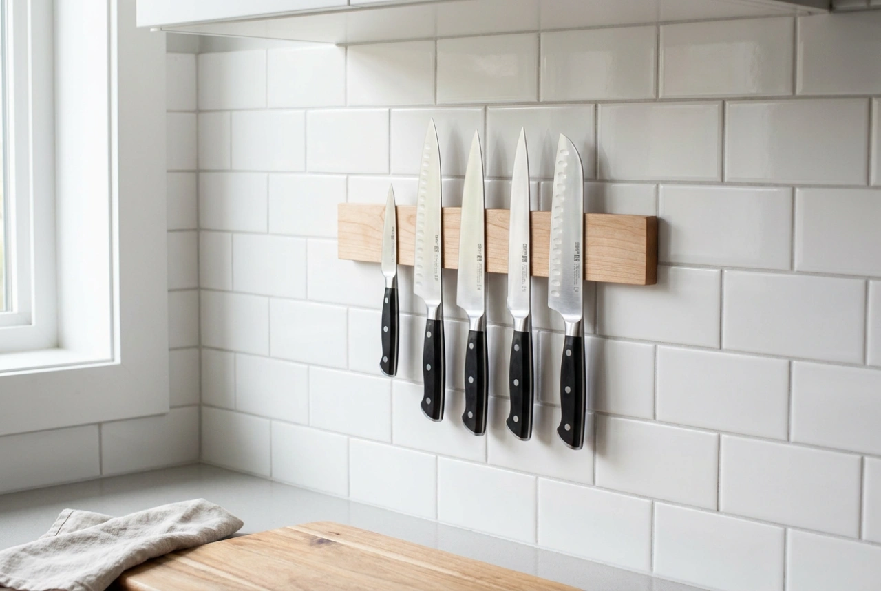 How to Position a Magnetic Knife Block for a Safer Countertop