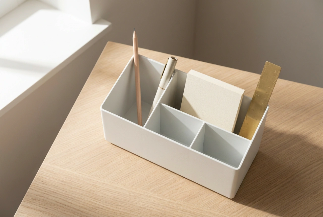 How to Maintain Order in a Light-Coloured Desk Organiser