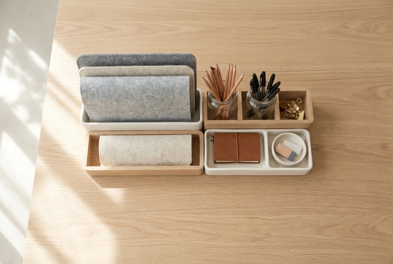 How to Arrange a Desk Organiser for a Child's Independent Learning