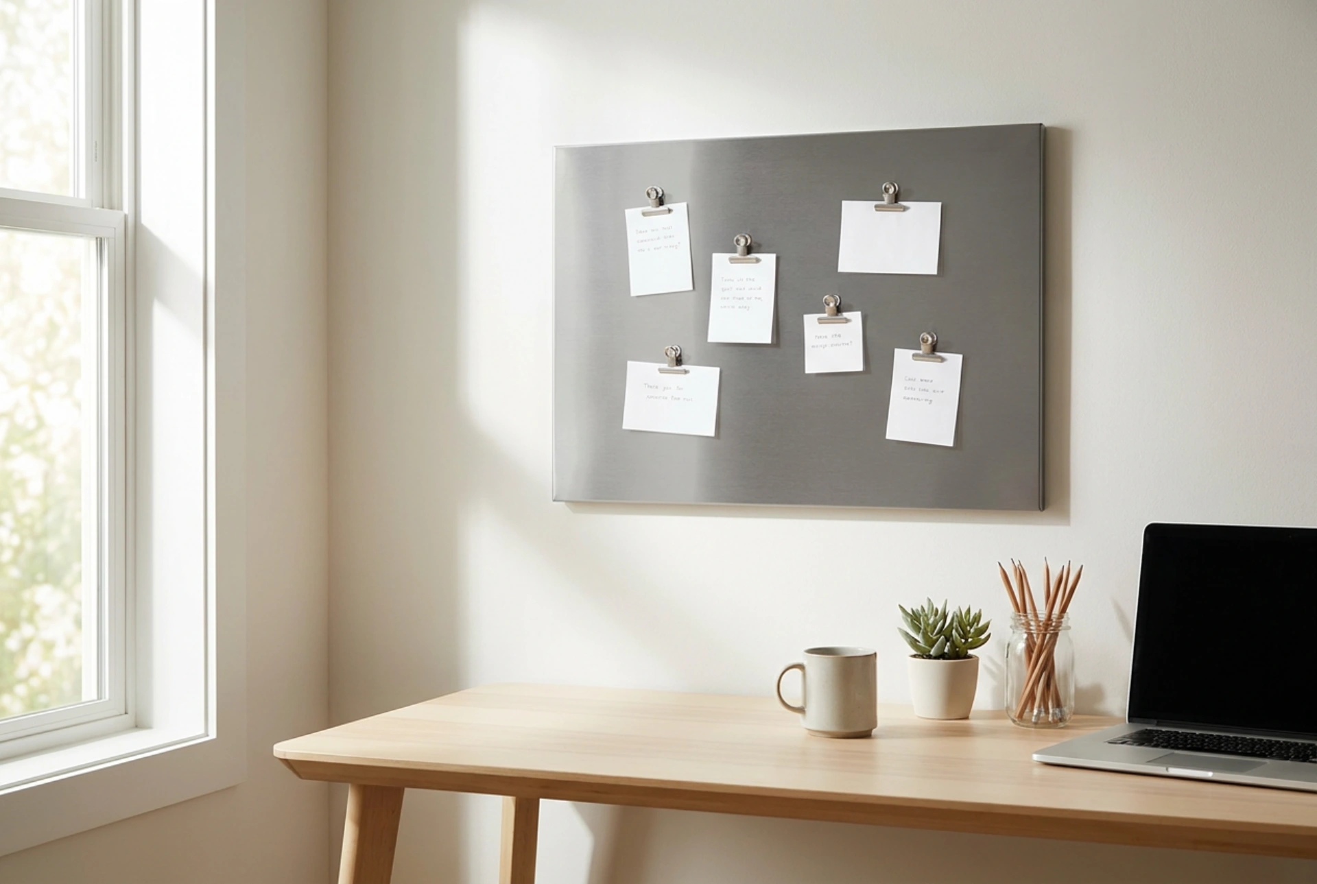 How to Plan a Wall-Mounted Magnetic Board in Your Home Office