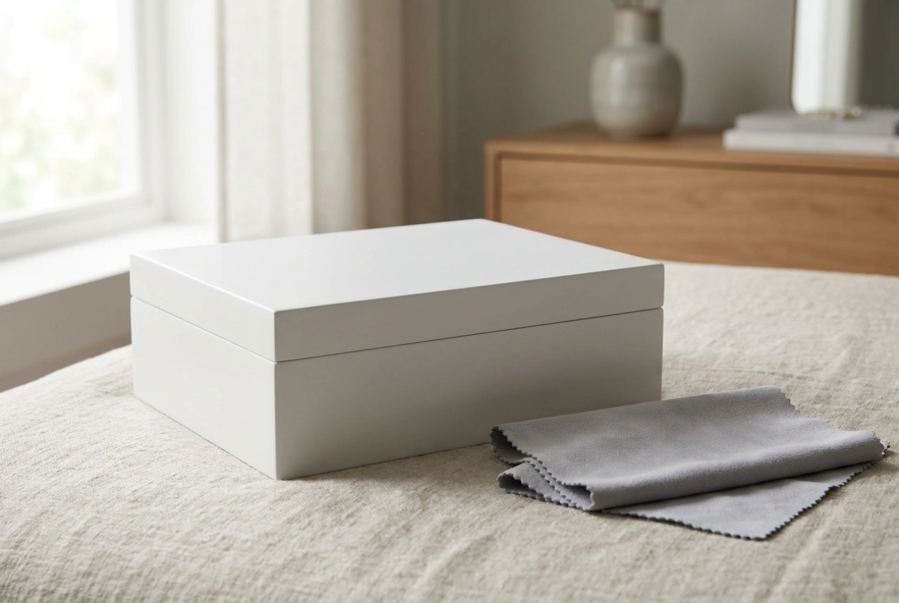 White Jewellery Box Care: Methods for a Pristine Surface