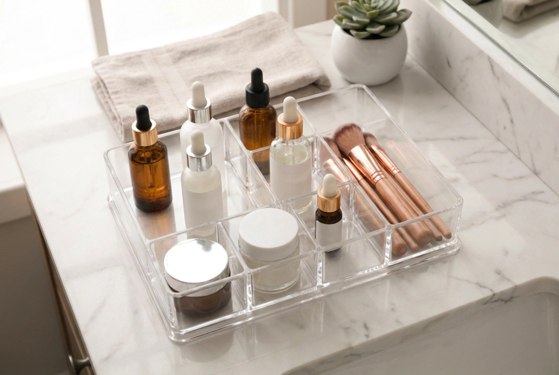 How to Organize Cosmetics in a Mirror Organizer