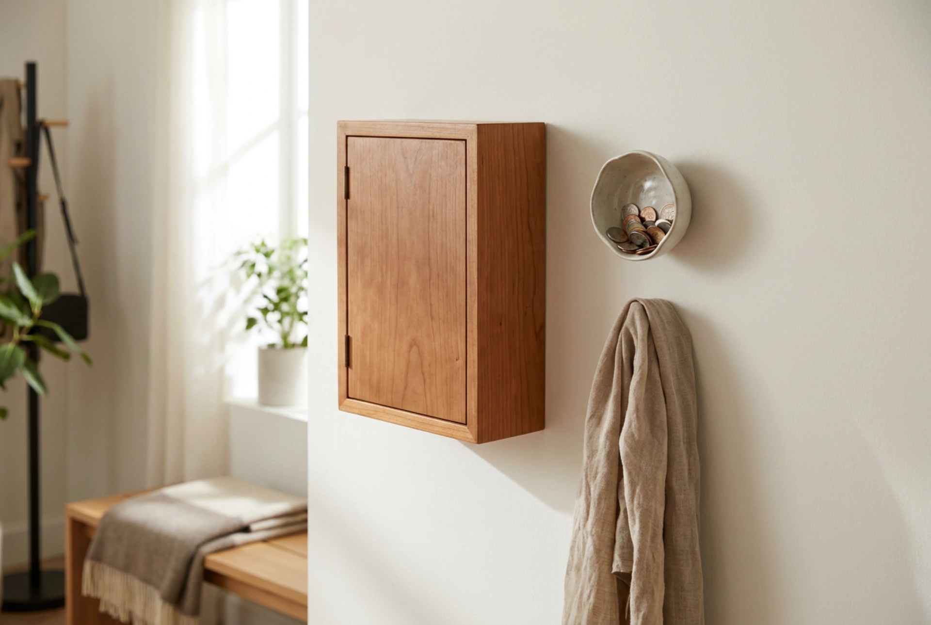 Wooden Key Cabinets and Aesthetic Order by the Door