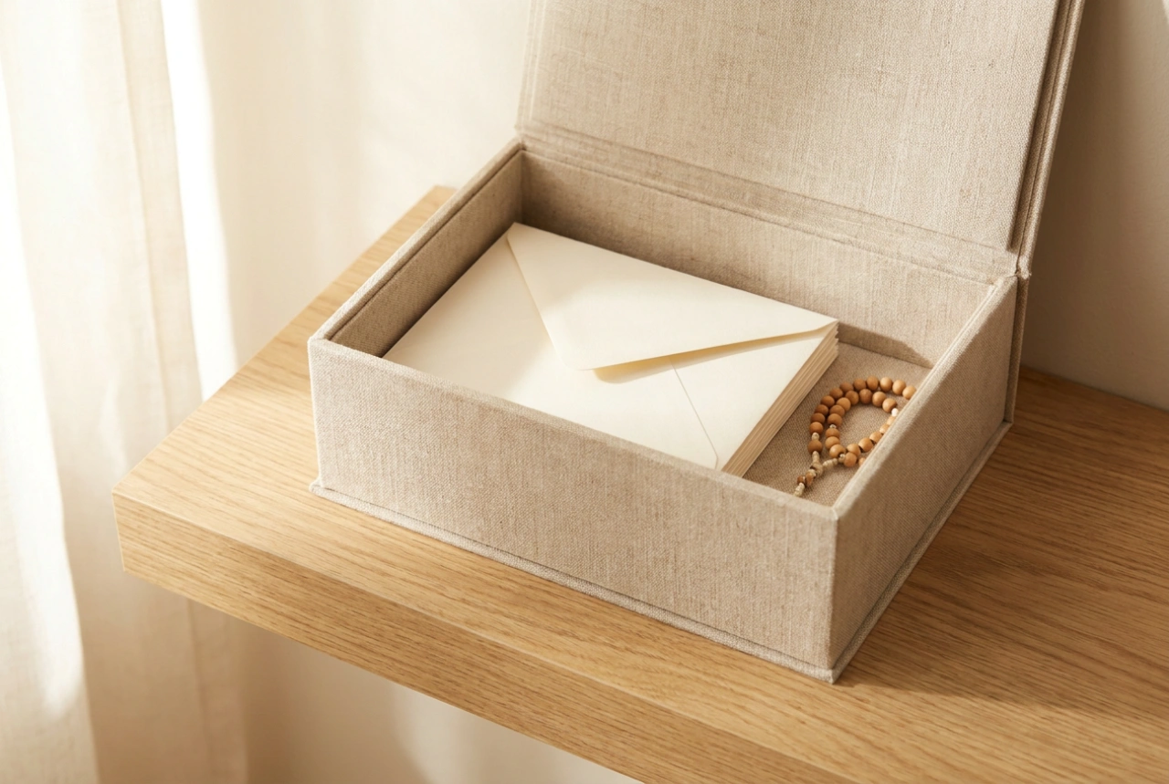 How to Organize Communion Keepsakes in a Single Labeled Memory Box