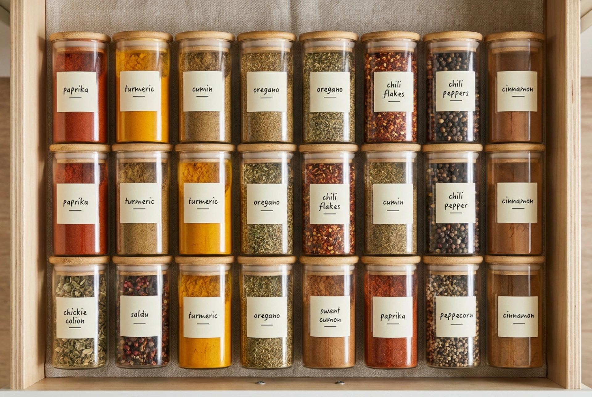 How to Organise Spices in Glass Jars Without the Mess