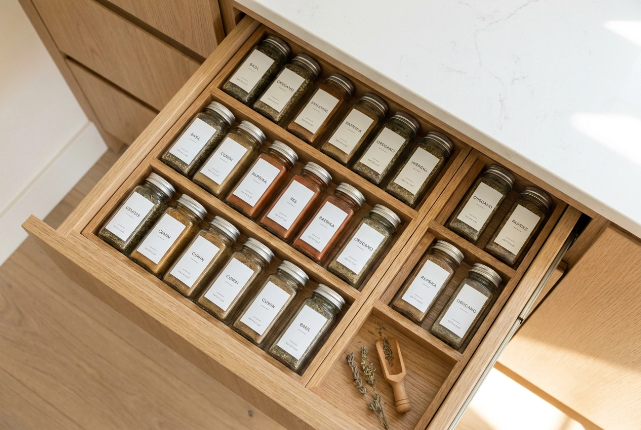 How to Label Spice Jars in Drawers for Quick Identification