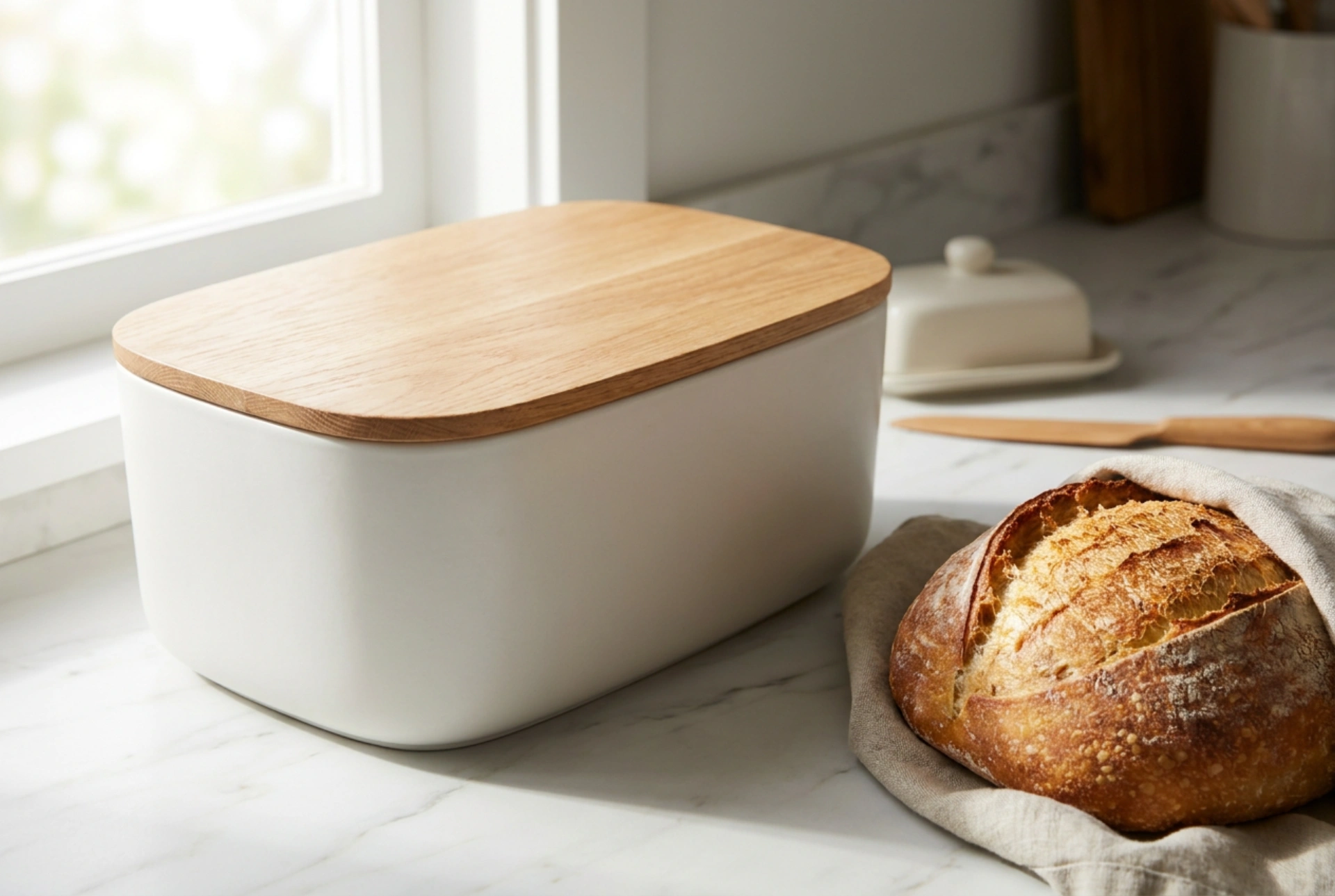 How a Bread Box with a Wooden Element Helps Preserve Your Bread