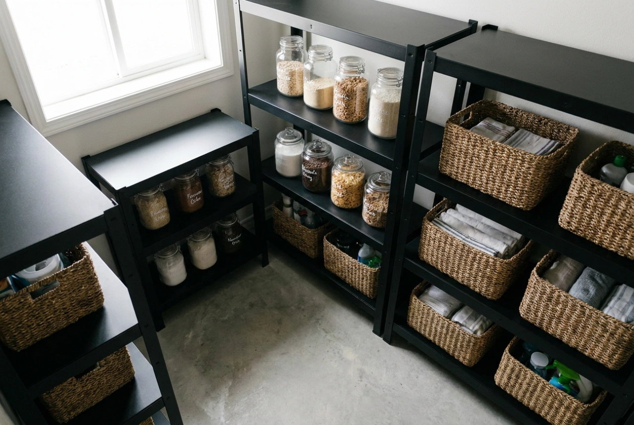 How to Plan Metal Shelving for Basement Home Pantry Storage