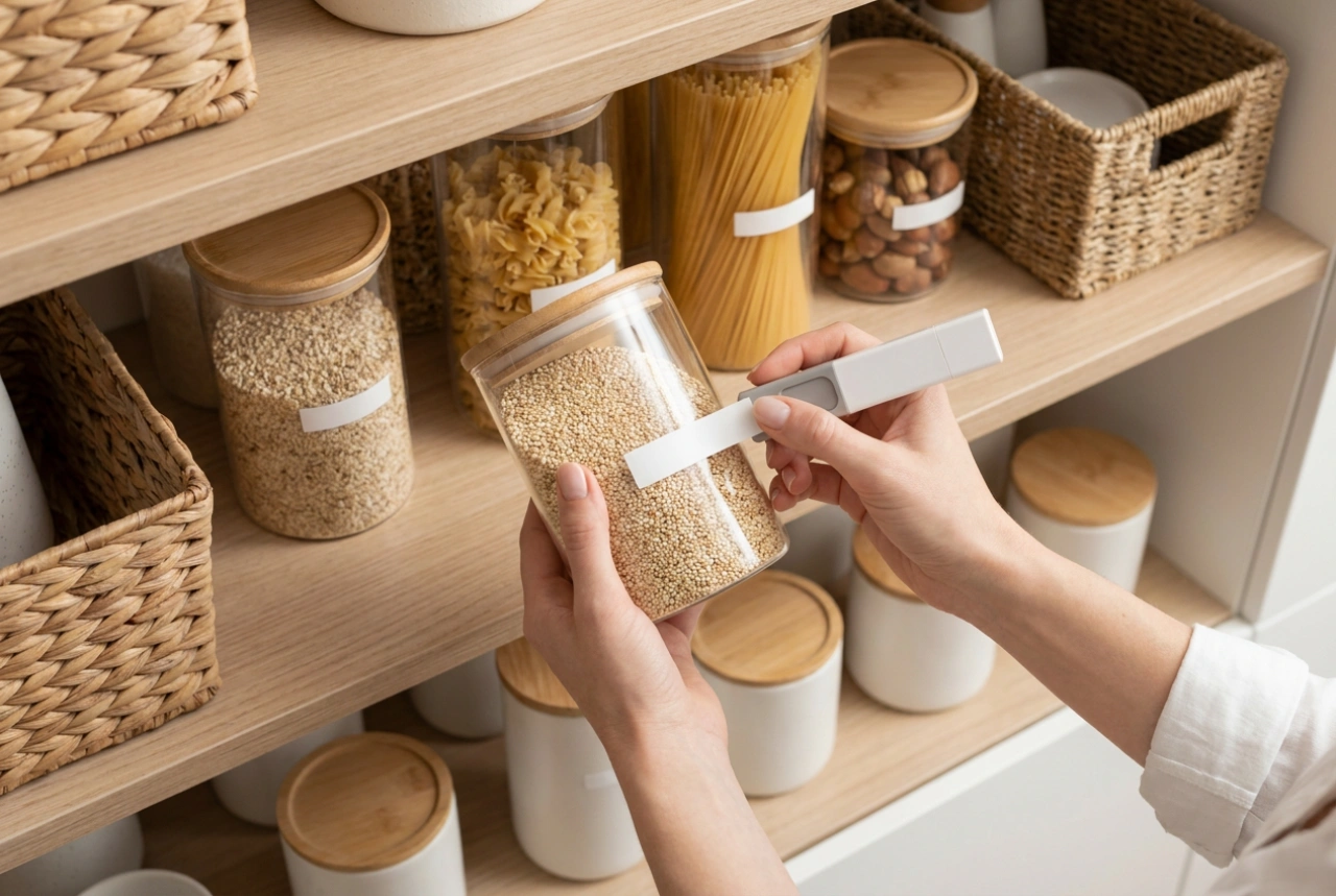Self-Adhesive Labels on a Roll and Efficient Container Labeling