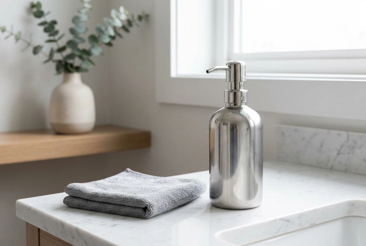 How to Keep a Silver Toilet Brush Holder Free of Water Spots