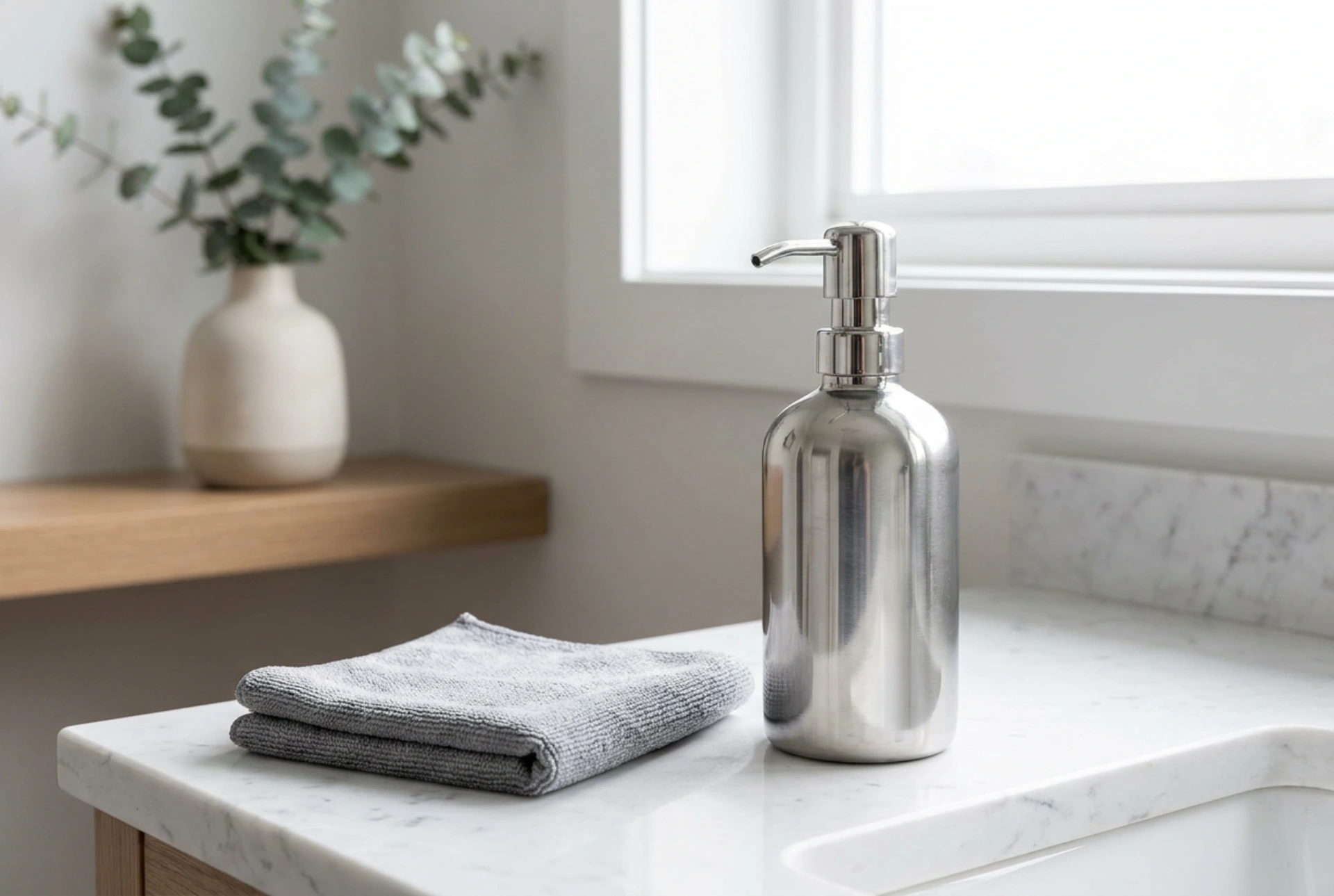 How to Keep a Silver Toilet Brush Holder Free of Water Spots