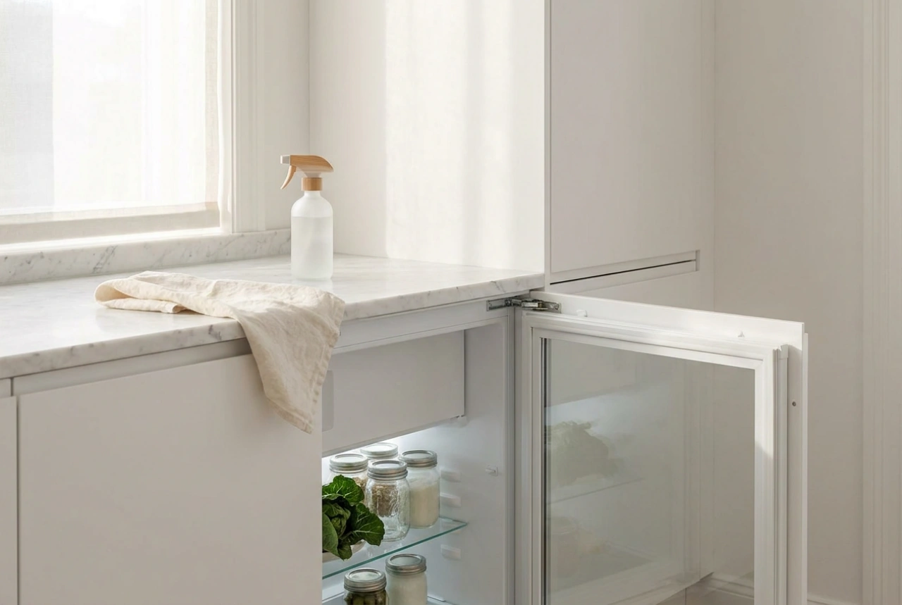Practical Cleaning of a Built-In Under-Counter Refrigerator