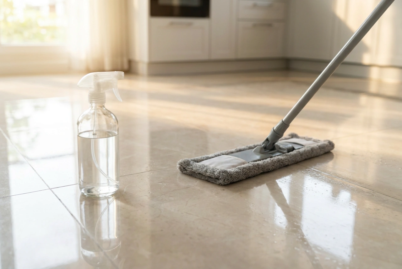 How to Clean Porcelain Tiles Without Streaks and Mineral Buildup