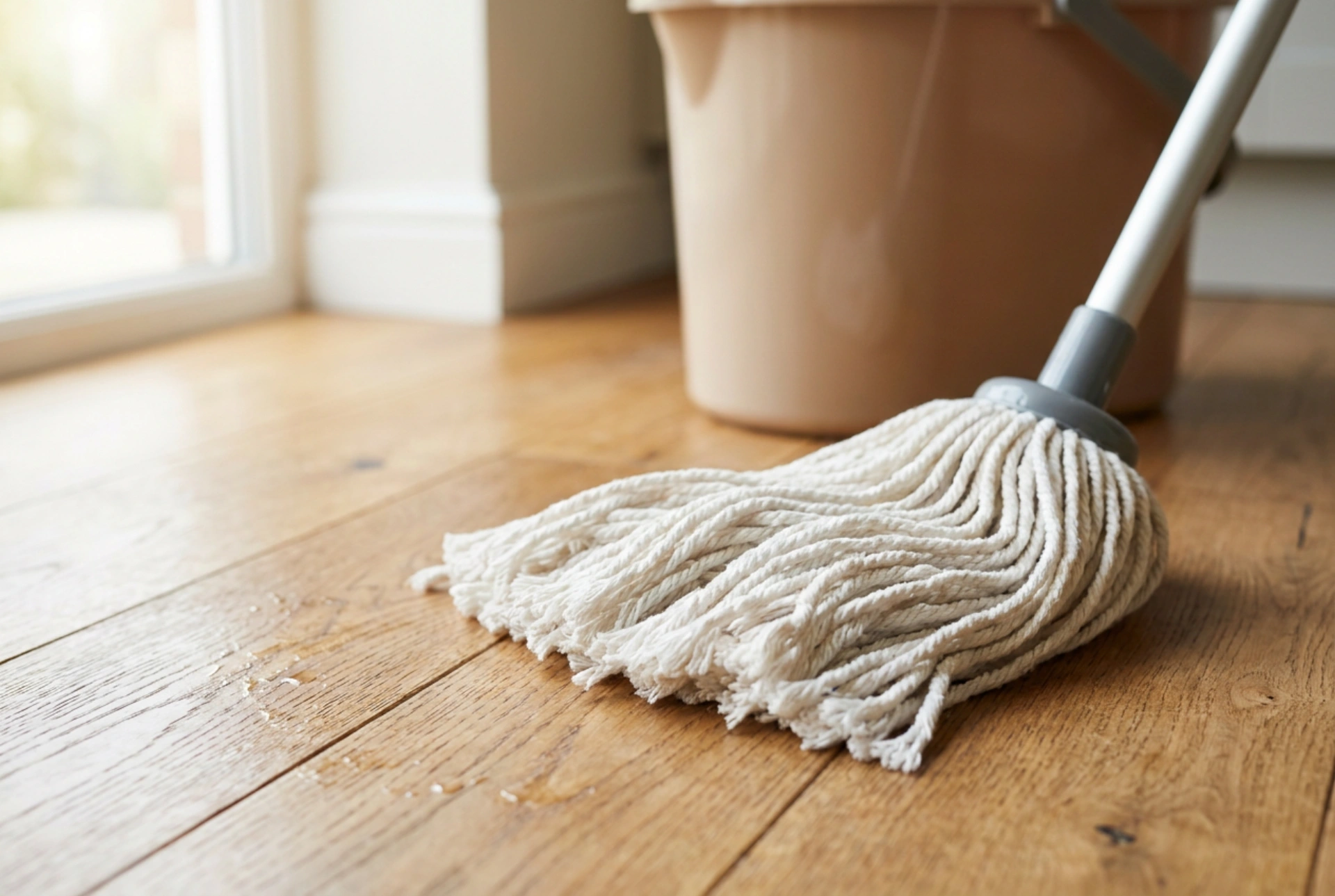 The physics of string mops: cleaning uneven floors and deep corners