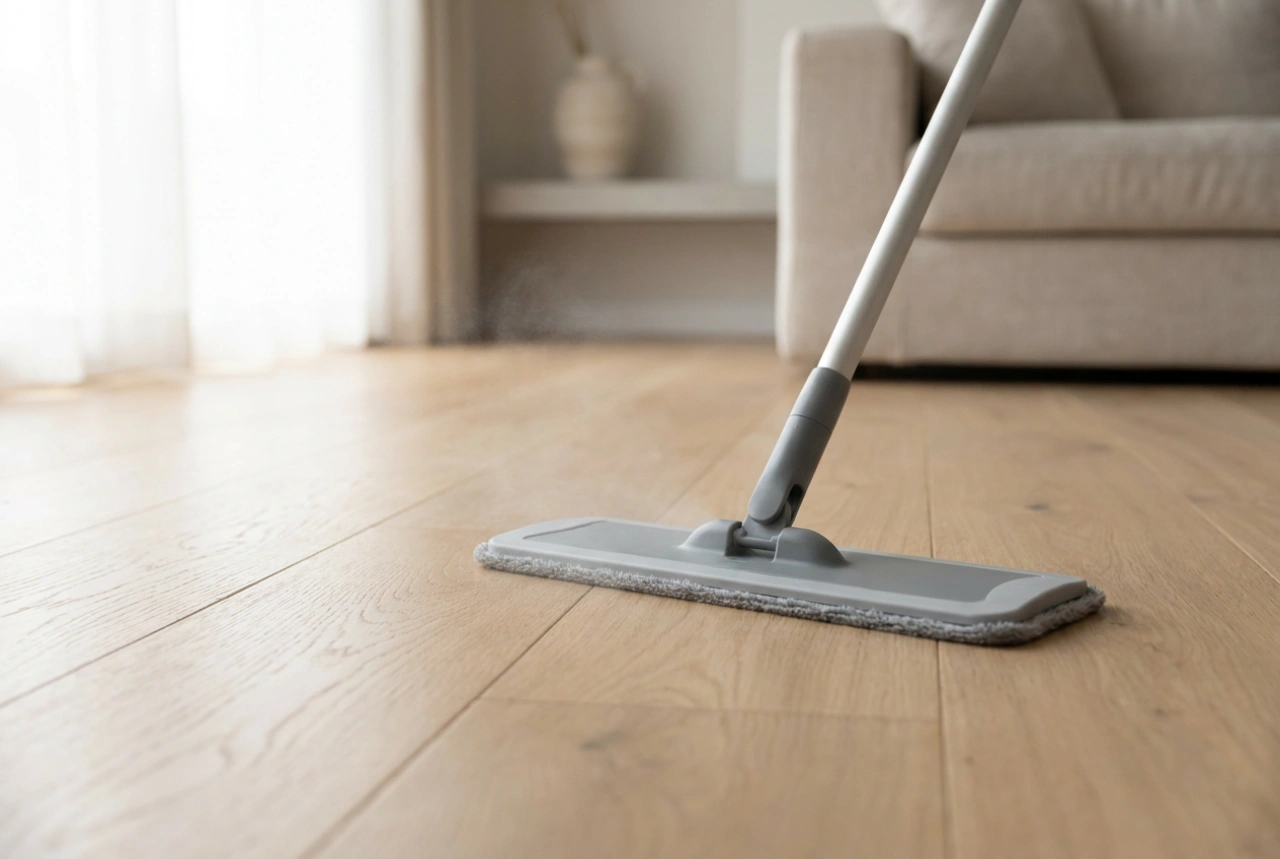 How to use an electric mop on laminate floors without excess moisture
