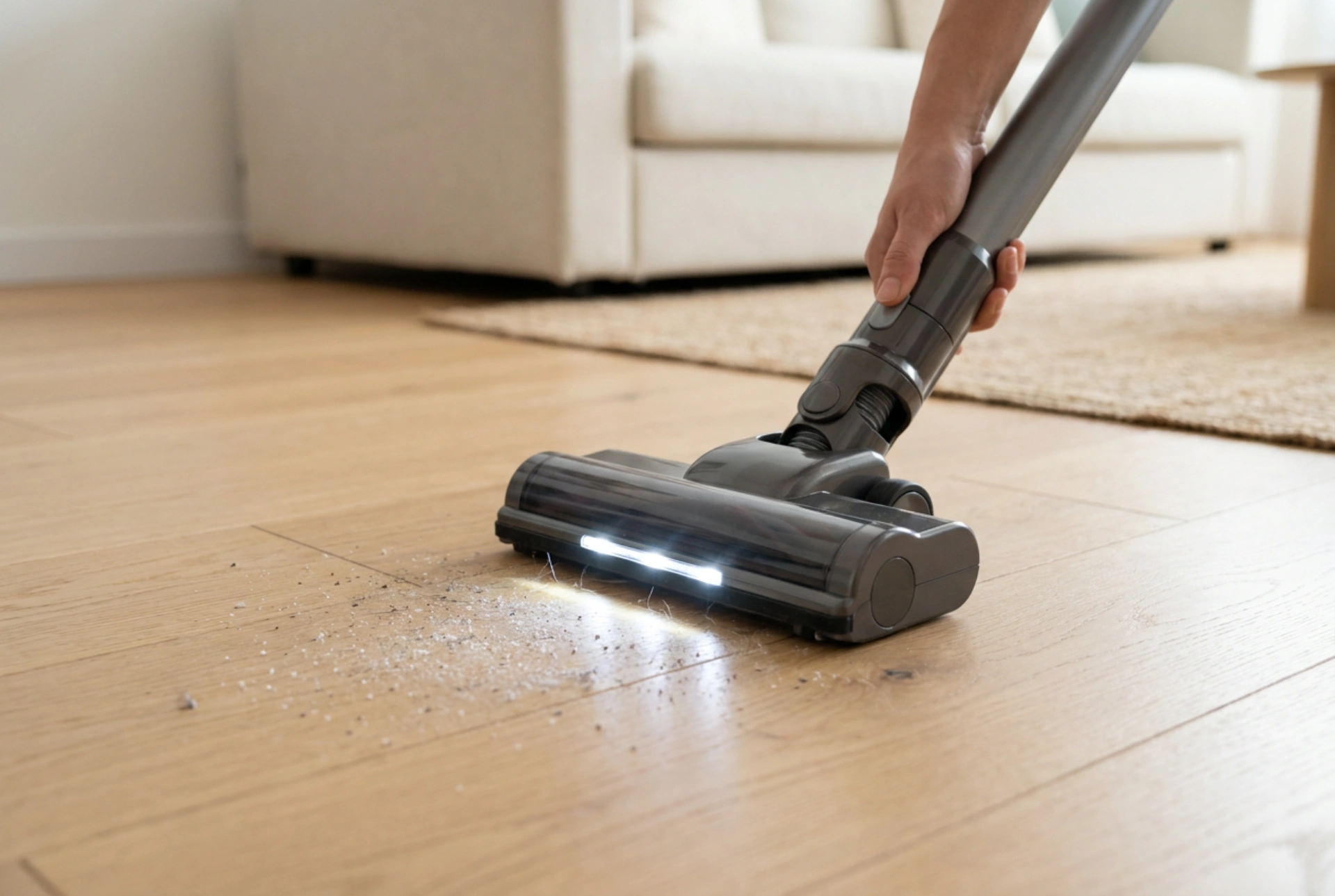Why LED Headlights on a Vacuum Cleaner Help Reveal Fine Dust