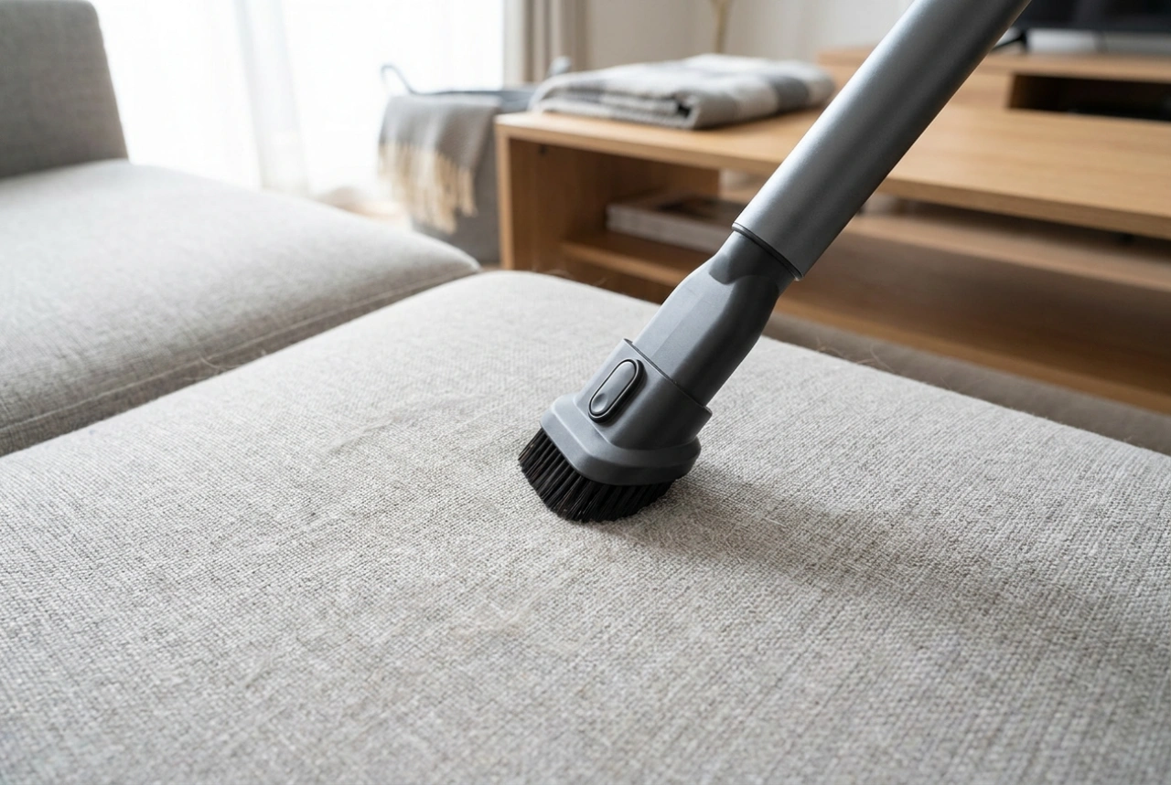How to remove pet hair with a cordless vacuum from fabrics and floors