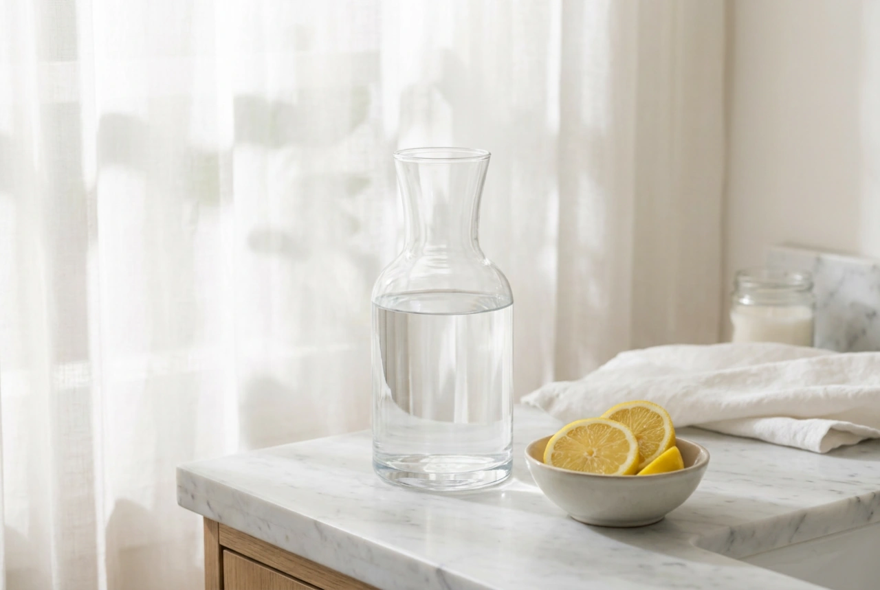 How to Wash a Glass Water Carafe and Lid Without Leaving Odours
