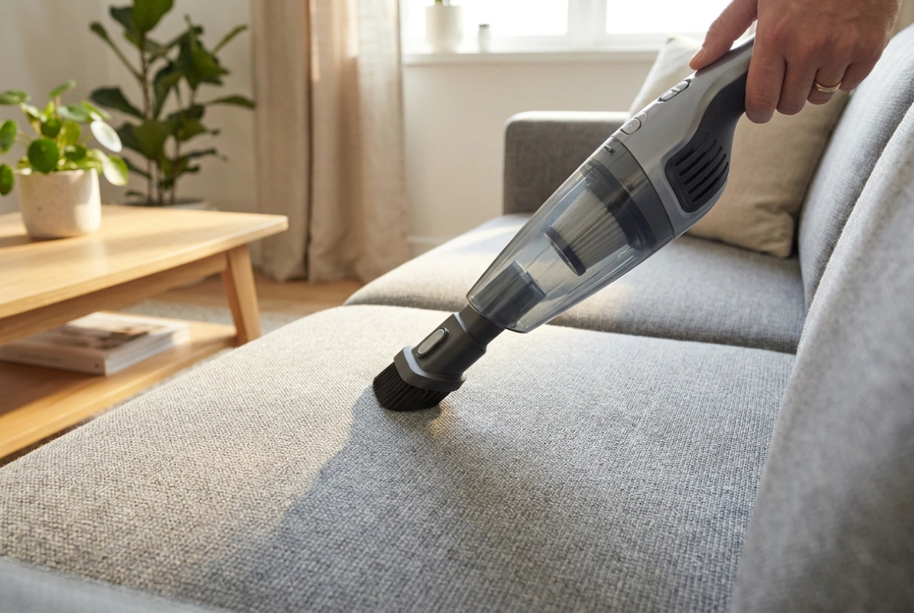 How to vacuum dog hair from corners and upholstery