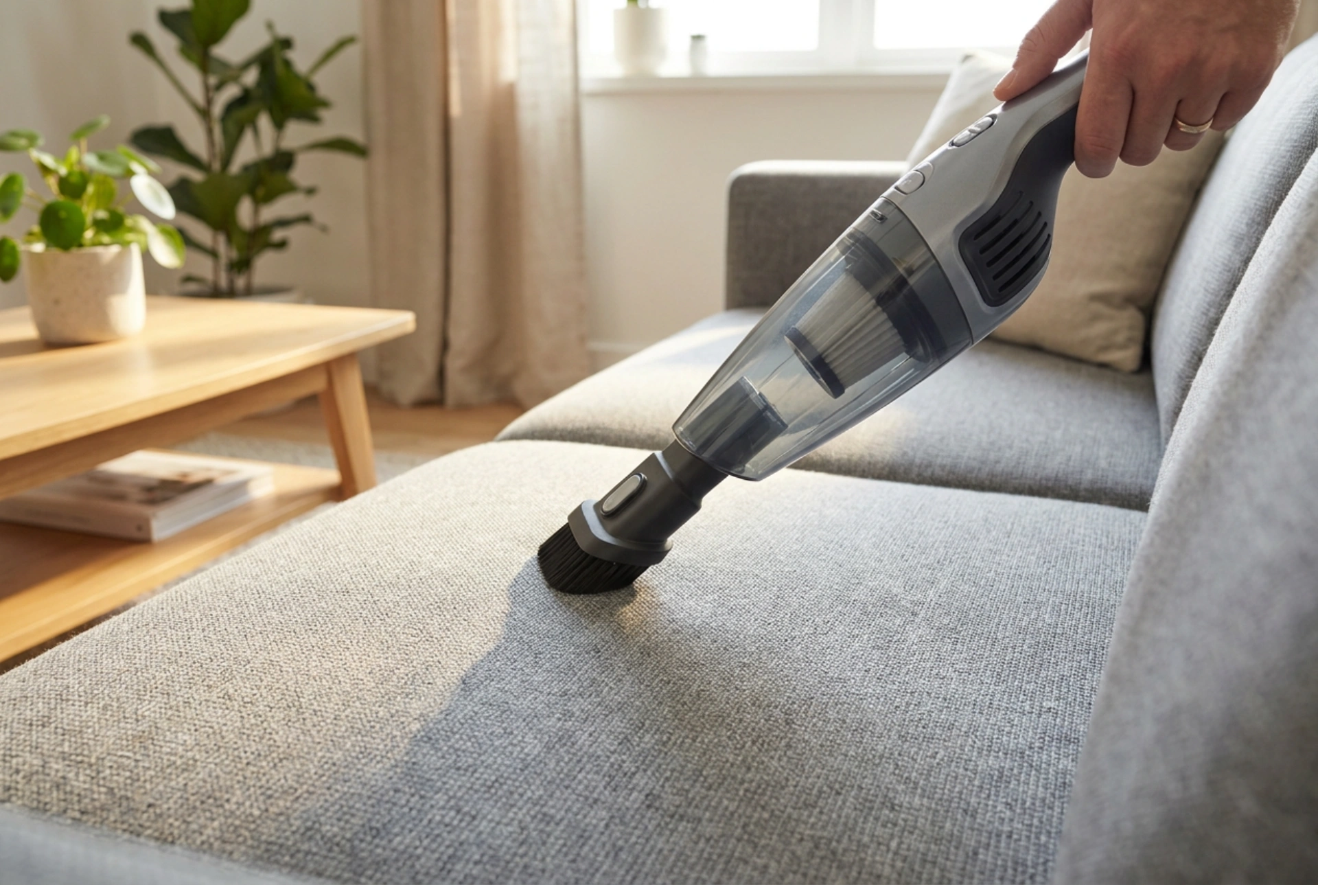 How to vacuum dog hair from corners and upholstery