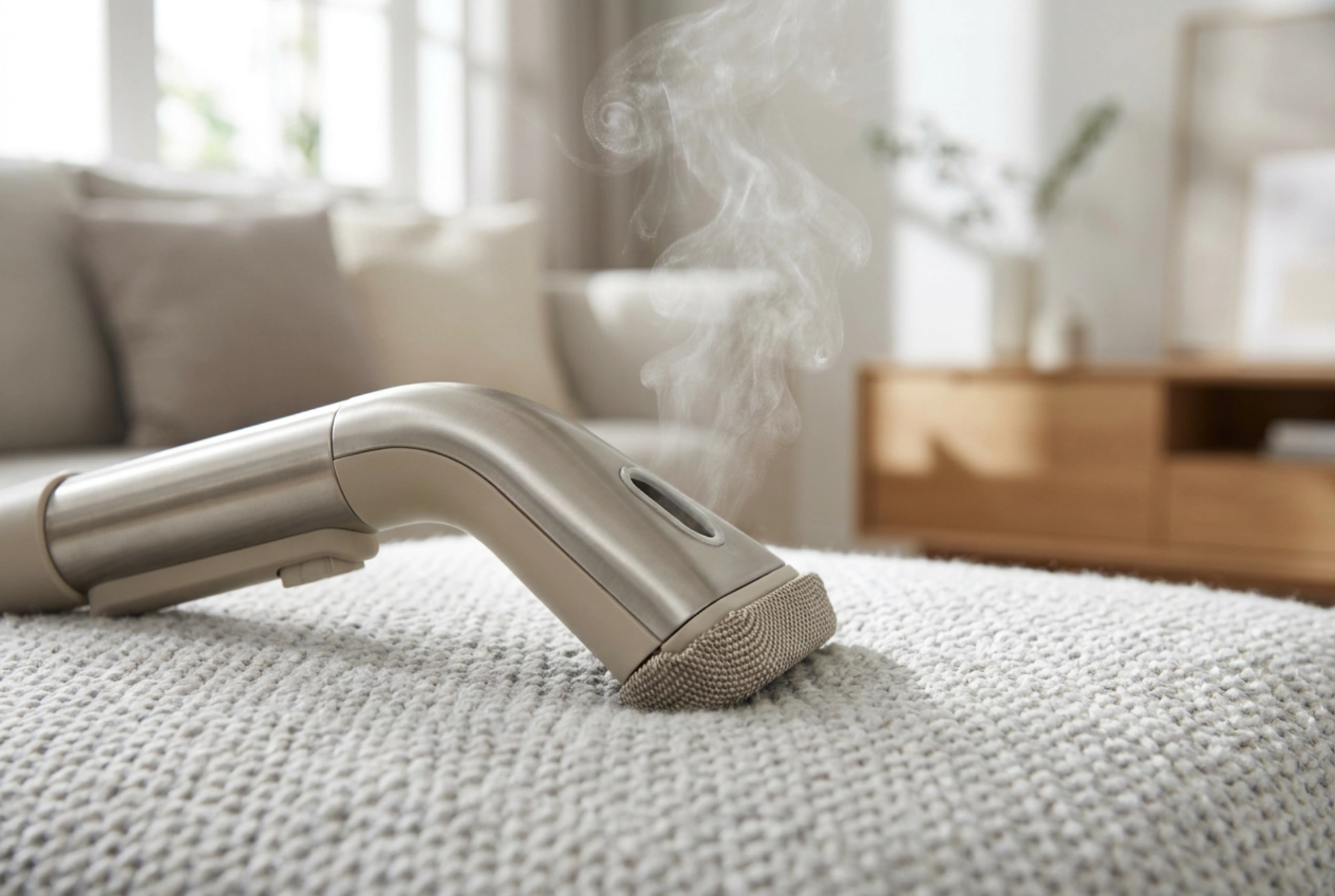 How to use a steam spray-extraction vacuum cleaner without damaging fabrics