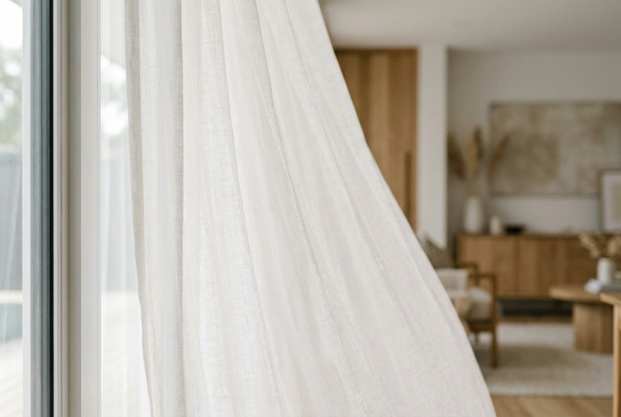 At what temperature should you wash curtains to prevent yellowing and loss of shape?