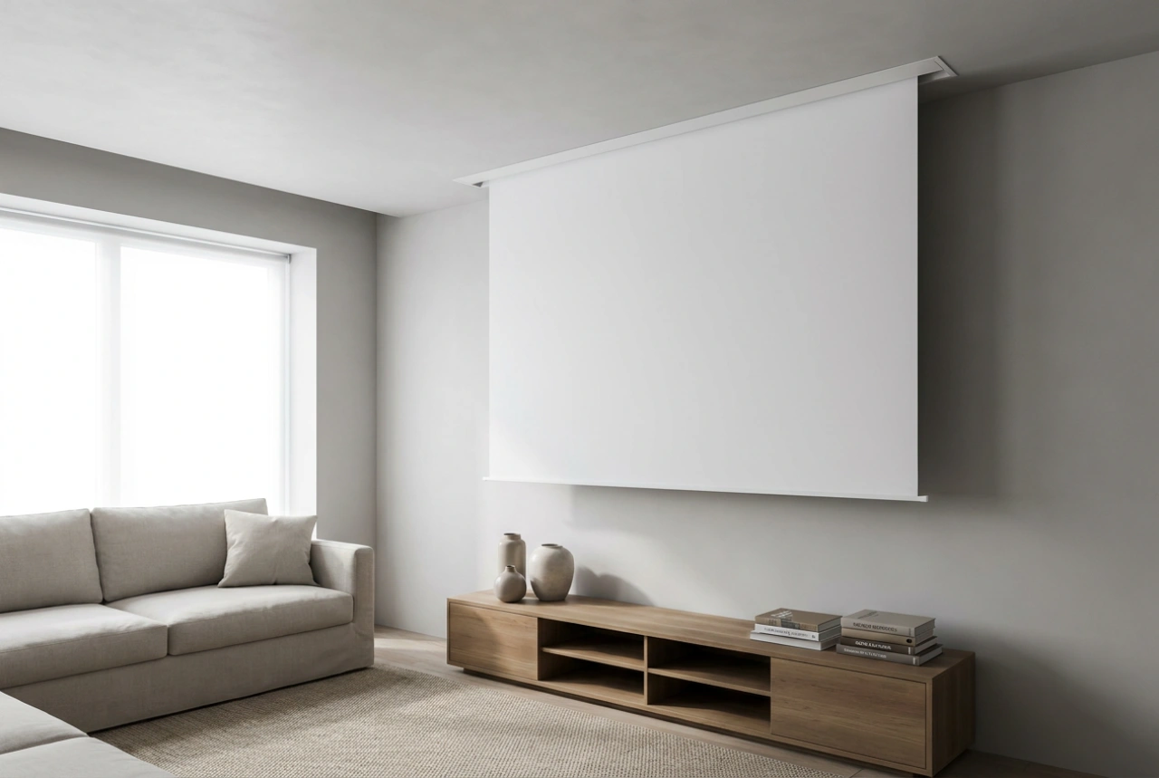 How to Install an Electric Ceiling-Mounted Projector Screen