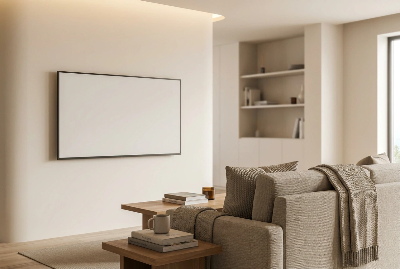 Ceiling Projector Screen and the Correct Distance from the Sofa