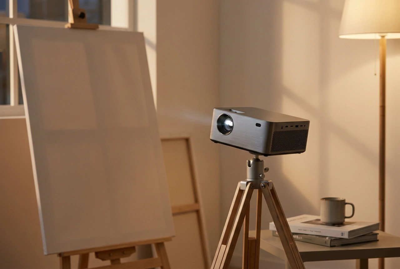 How to Set Up a Drawing Projector for Painting at an Easel