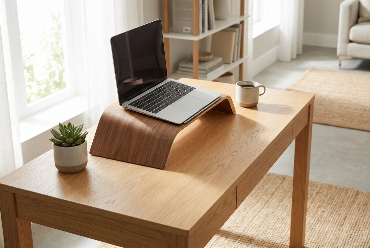 Wooden laptop stands and the principles of safe device positioning