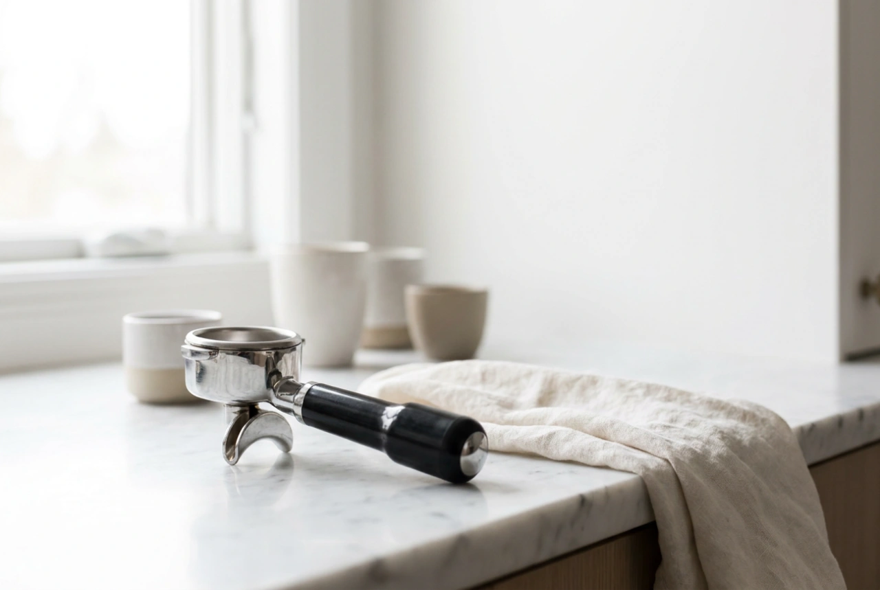 How to Clean a Portafilter Espresso Machine with a Grinder and Steam Wand